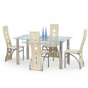 Cristal étkezőasztal tejüveggel + K-4M székek