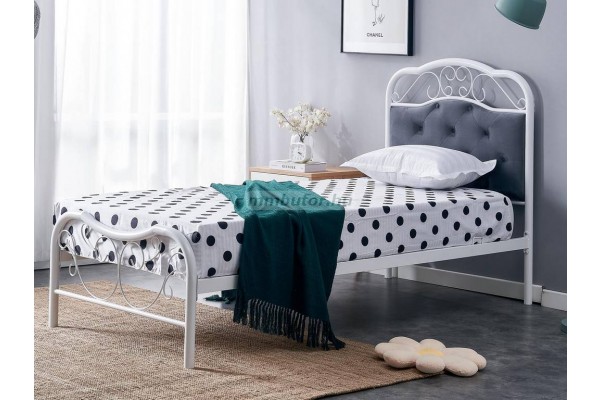 Fabrizia egyszemélyes ágy, fehér-szürke
