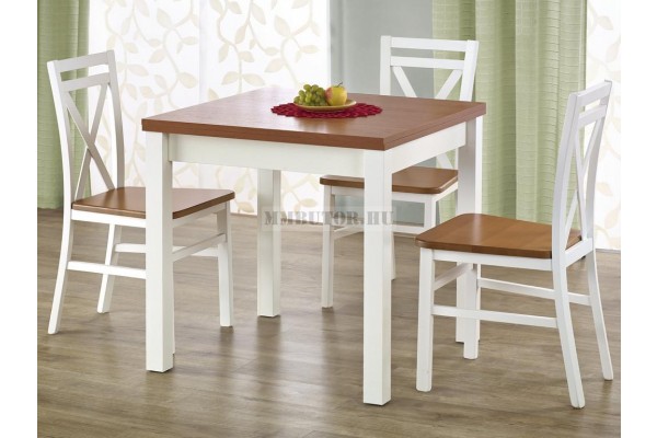 Gracjan étkezőasztal + Dariusz 2 székek éger-fehér