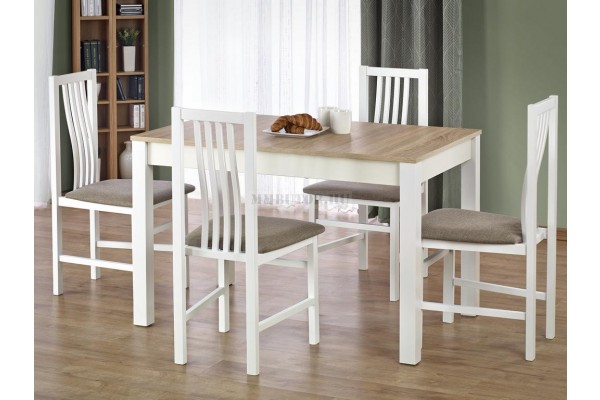 Ksawery étkezőasztal sonoma-fehér + Pawel székek