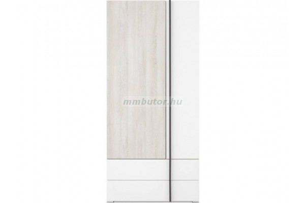 Remo RM2 ruhásszekrény wilton tölgy-fehér lux-antracit