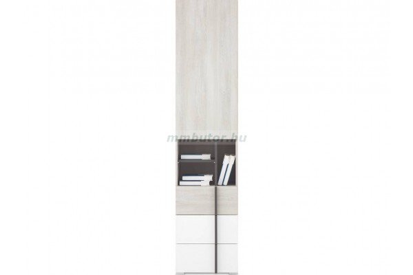 Remo RM3 ajtós-polcos-fiókos szekrény wilton tölgy-fehér lux-antracit