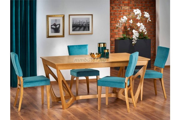 Wenanty fa étkezőasztal mézes tölgy + Wenanty székek