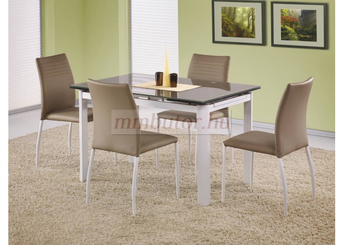 Alston étkezőasztal bézs üveggel összecsukva + K-168 székek