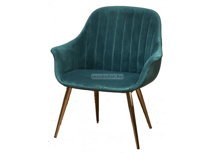 Elegance 2 pihenő fotel sötétzöld-arany