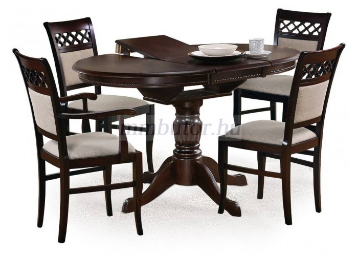 William étkezőasztal sötét dió + Sebastian 3 székek