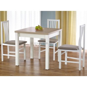 Gracjan étkezőasztal + Pawel székek sonoma tölgy-fehér