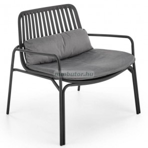 Melby pihenő fotel szürke-fekete