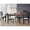 Windsor fa étkezőasztal sötét tölgy-fekete + Velo székek