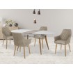 Caliber étkezőasztal matt fehér-San Remo tölgy + K-287 szék