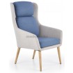 Purio pihenő fotel világosszürke-kék