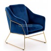 Soft 3 pihenő fotel kék-arany