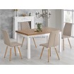 Tiago étkezőasztal lancelot tölgy-fehér + K-282 székek